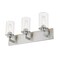 Z-Lite Savannah 3 Light Vanity, Brushed Nickel & Clear 462-3V-BN - alternate 2